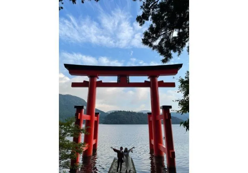 芦ノ湖と箱根神社