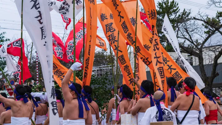 国府宮はだか祭の様子