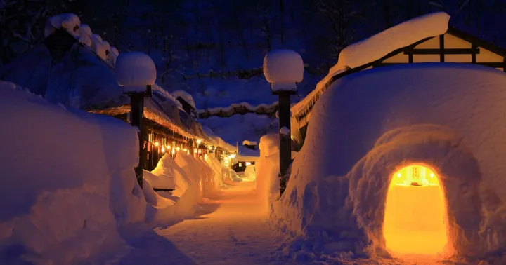 乳頭温泉郷の冬景色