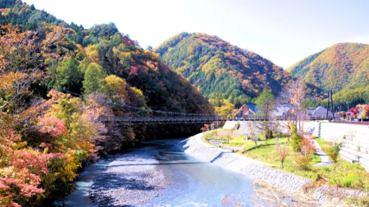 湯西川温泉の風景
