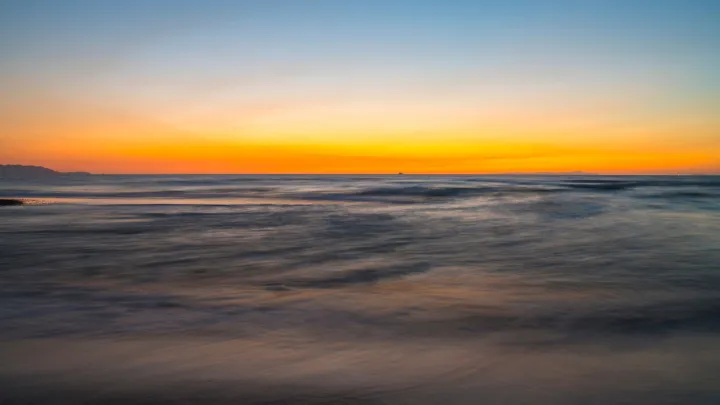 吹上浜 夕焼けの景色