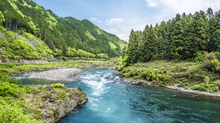 岐阜県郡上市 長良川 景観