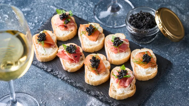 世界三大珍味 キャビアとワイン
