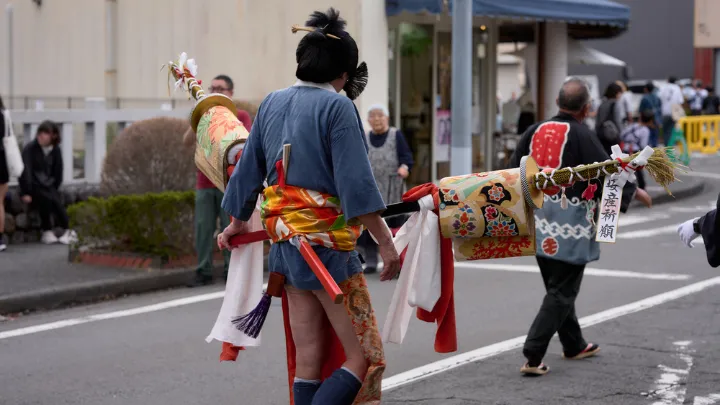 大井神社の帯まつりの様子