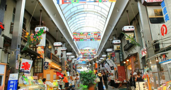 熱海の商店街の様子