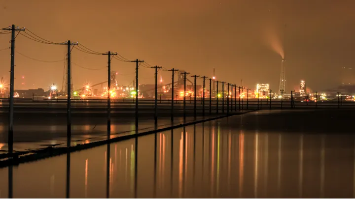 江川海岸 日没後の景色