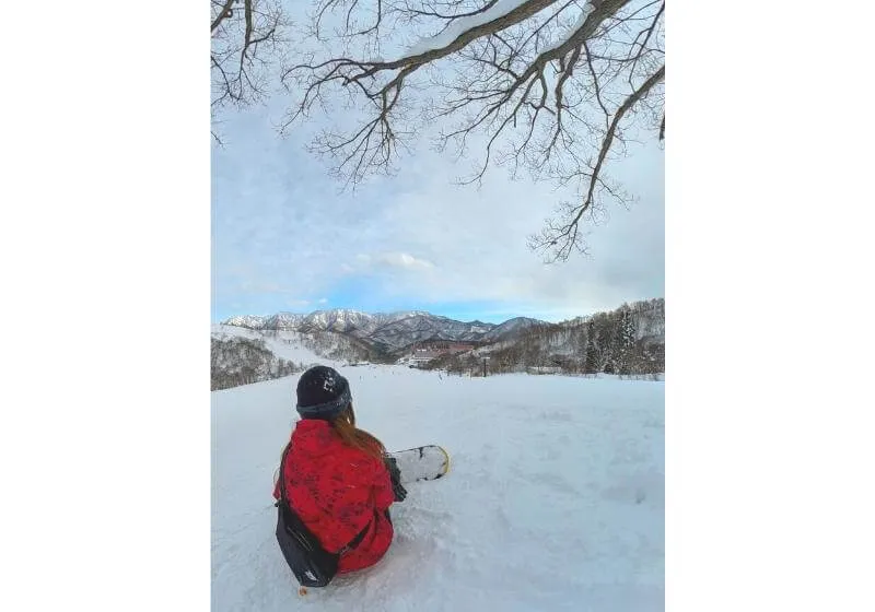 スノースポーツを満喫する様子