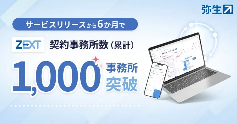弥生のクラウド業務システム「ZEXT」、リリース半年で契約1,000件突破－会計事務所の運営管理はどう変わるか