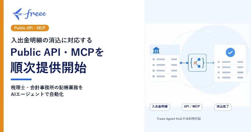 freee、入出金明細の消込APIを提供へ 税理士事務所の記帳・消込業務をAIで自動化