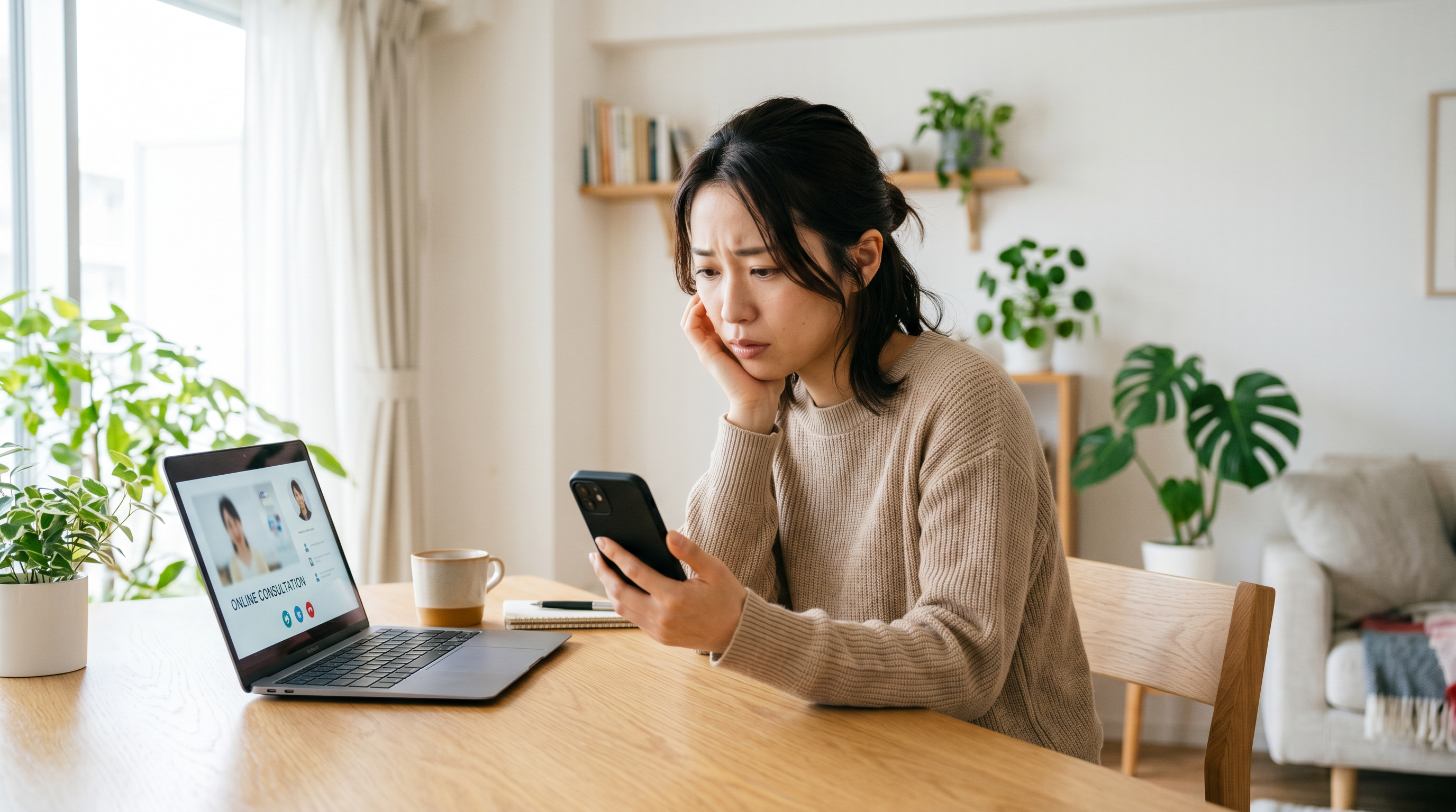 婚活を相談する女性