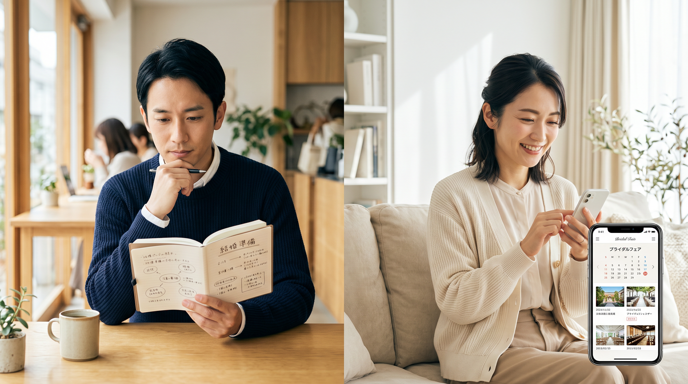 婚活を始める男女