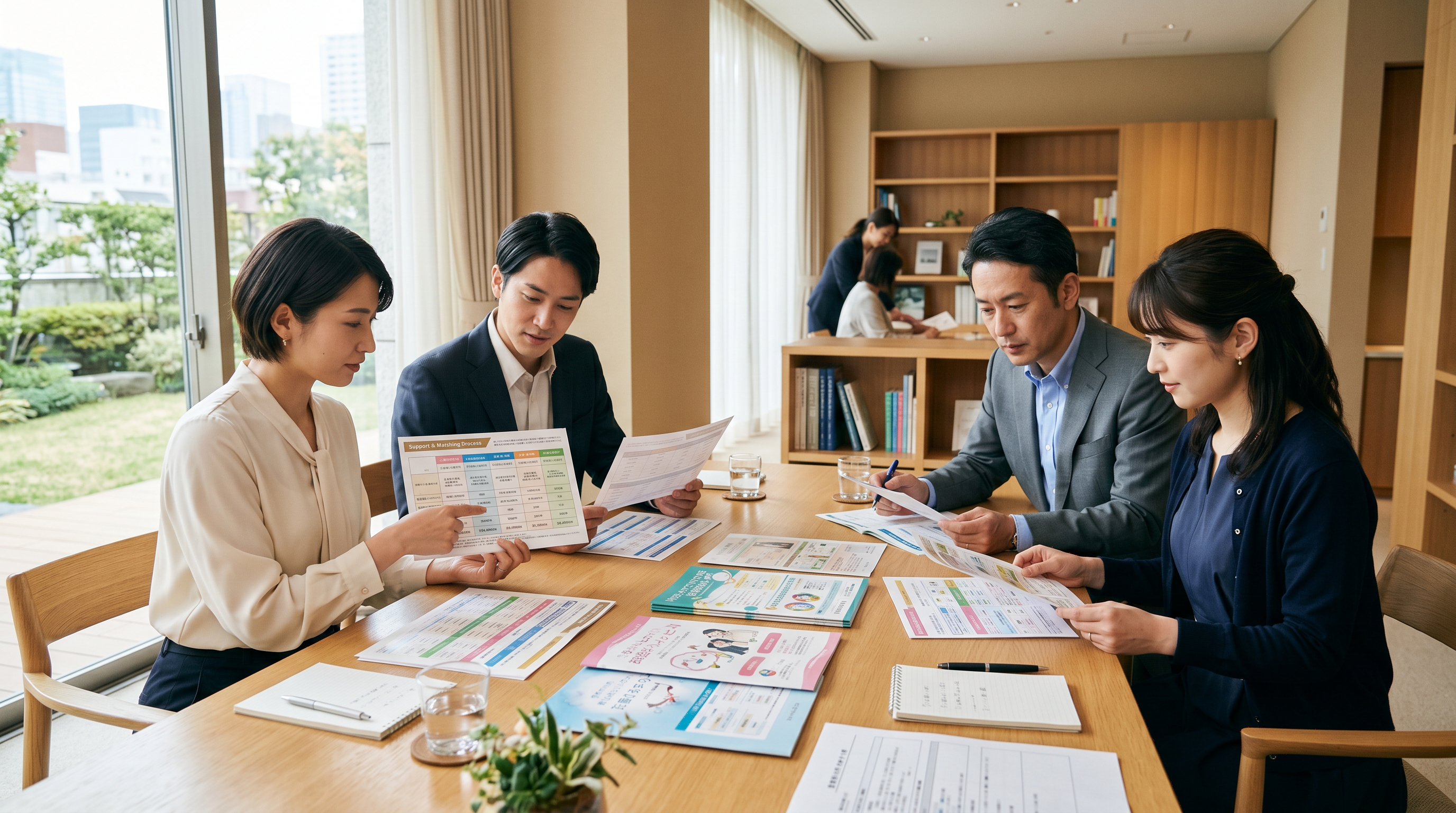 結婚相談所の料金を比較する様子