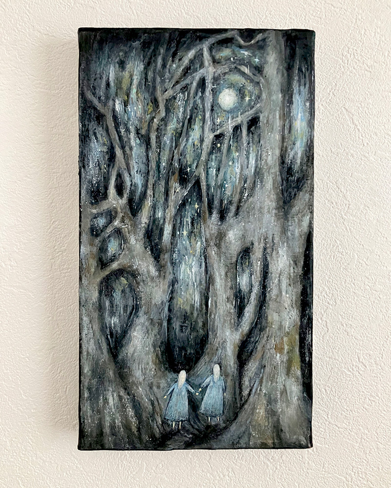 月灯り、森の中(273mm×160mm)