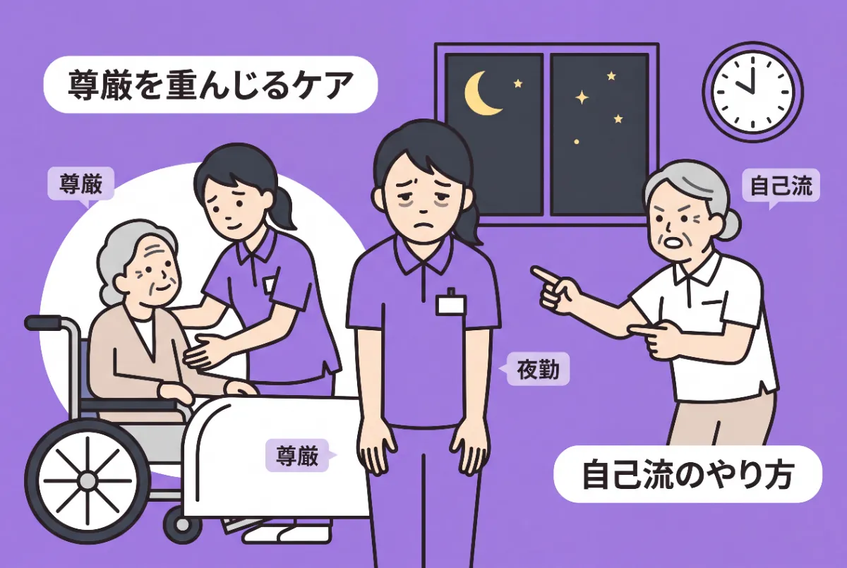 介護の仕事で板挟みになるヤマモトさん