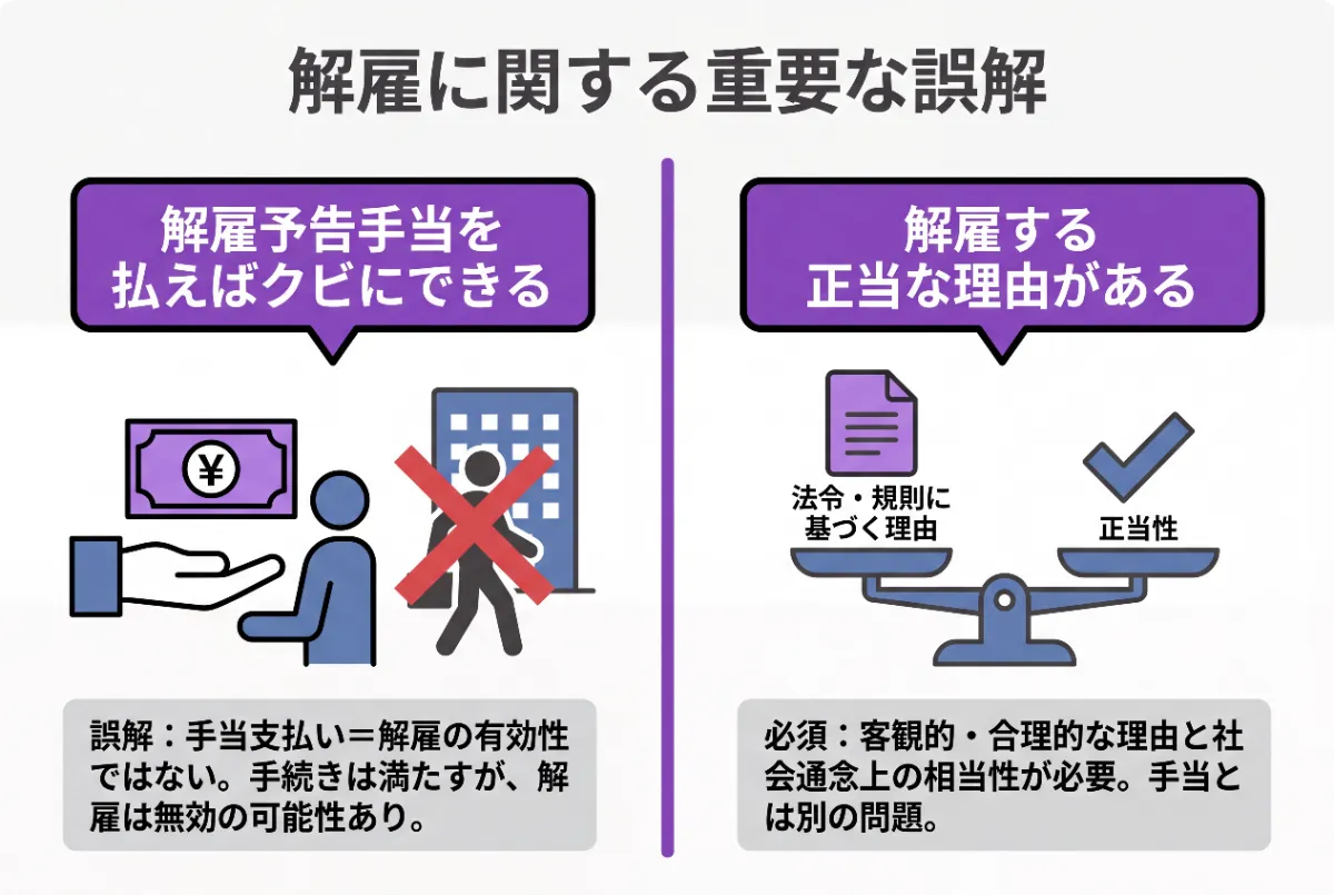 解雇に関する重要な誤解