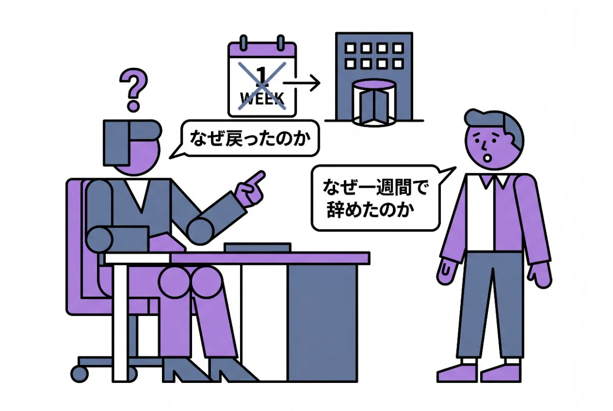 出戻りから1週間で辞めた人に面接官が思うこと