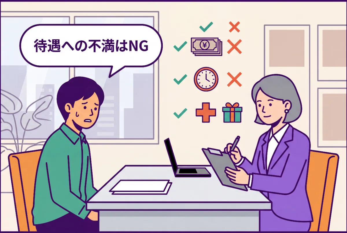 面接で待遇への不満は言ってはいけない