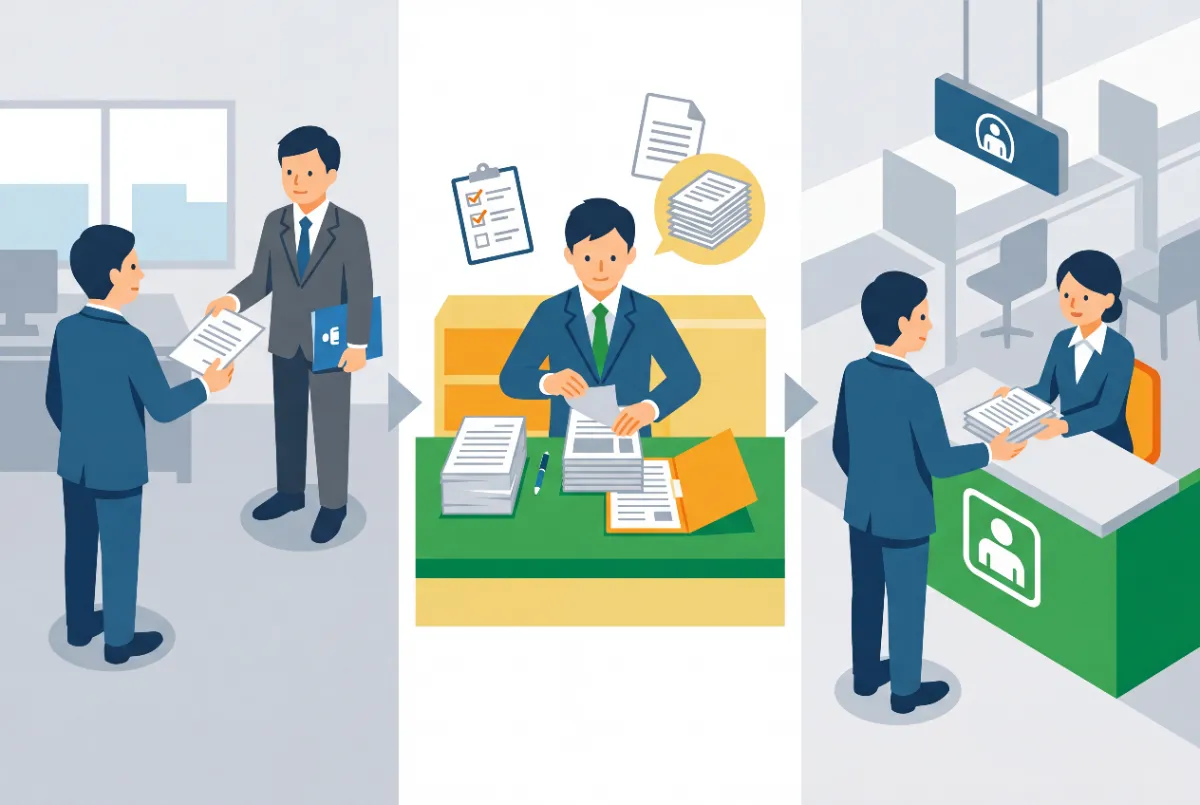 ハローワークでの手続きの流れ