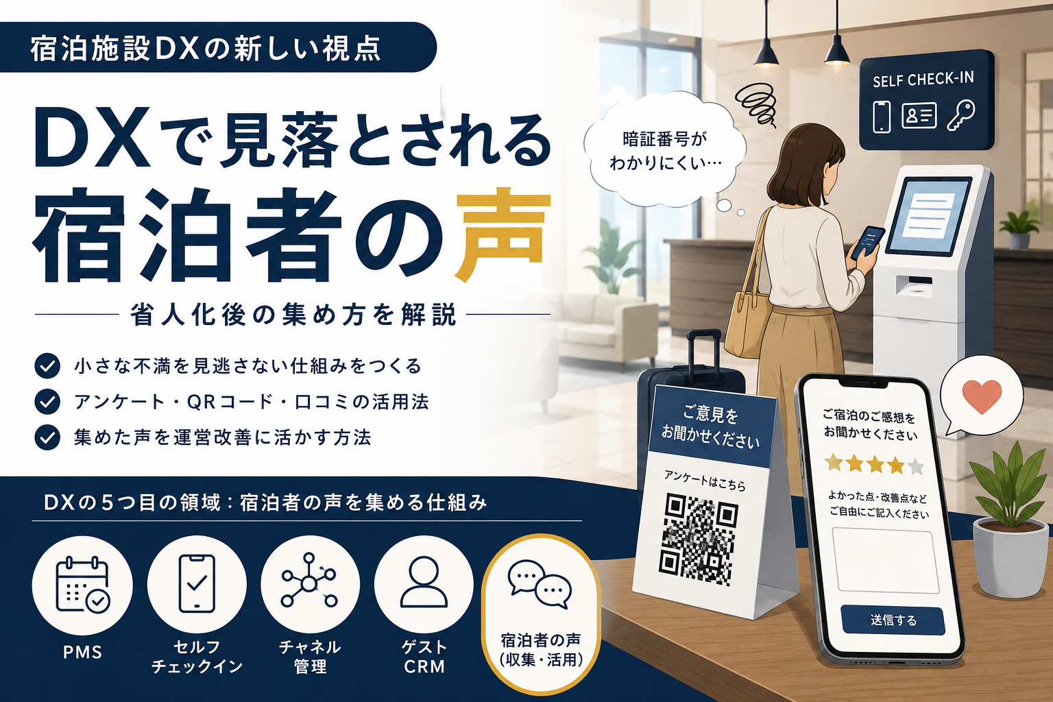 ゲストハウスDXで見落とされる宿泊者の声|省人化後の集め方