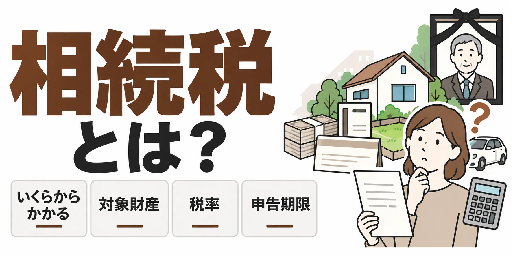 相続税とは?いくらからかかる・対象財産・税率・申告期限
