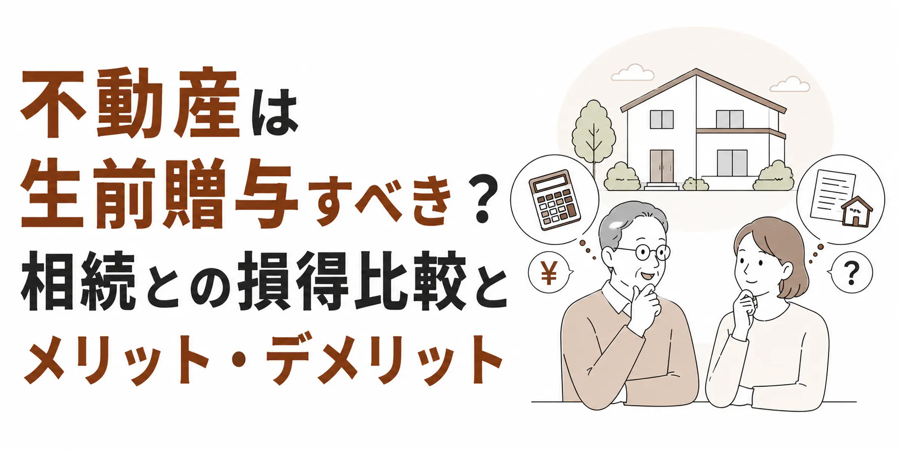 不動産は生前贈与すべき?相続との損得比較とメリット・デメリット