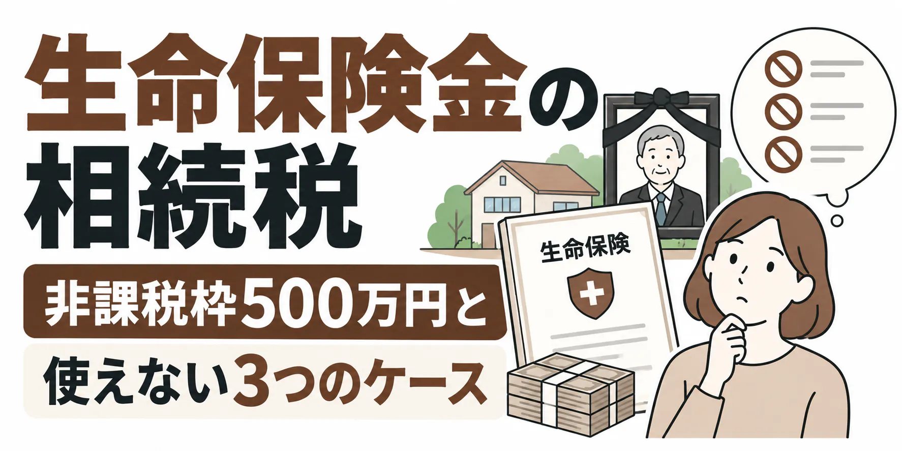 生命保険金の相続税|非課税枠500万円と使えない3つのケース