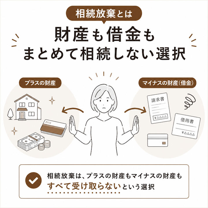 相続放棄とは財産も借金もまとめて相続しない選択
