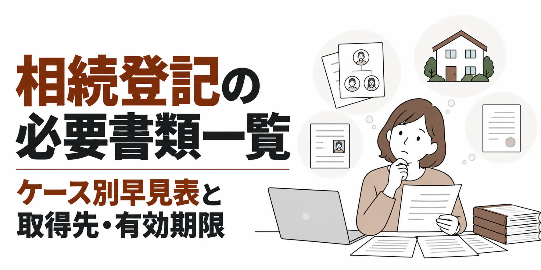 相続登記の必要書類一覧｜ケース別早見表と取得先・有効期限