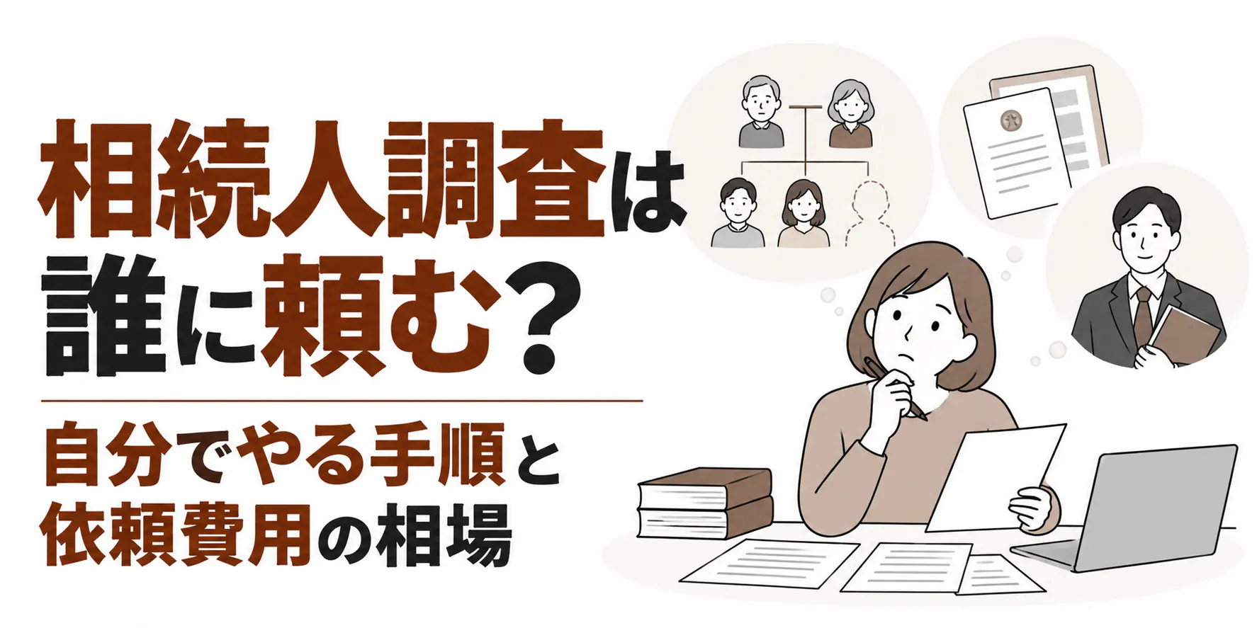 相続人調査は誰に頼む?自分でやる手順と依頼費用の相場