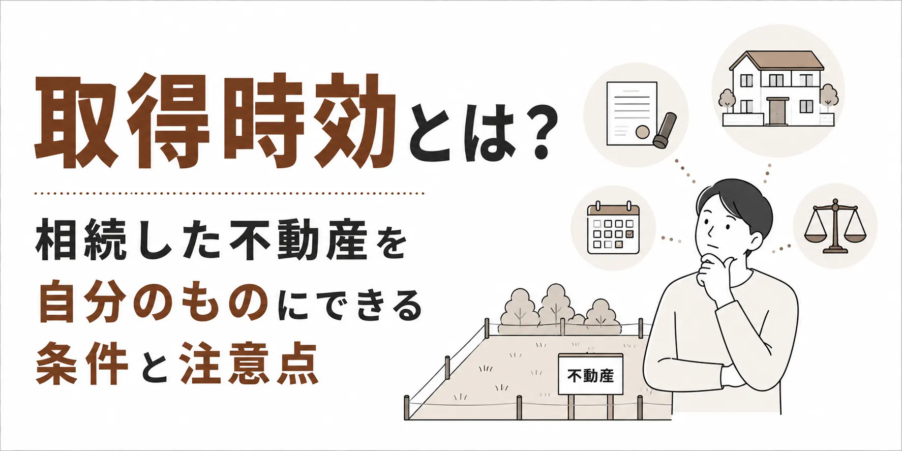 取得時効とは？相続した不動産を得る条件・必要期間・注意点