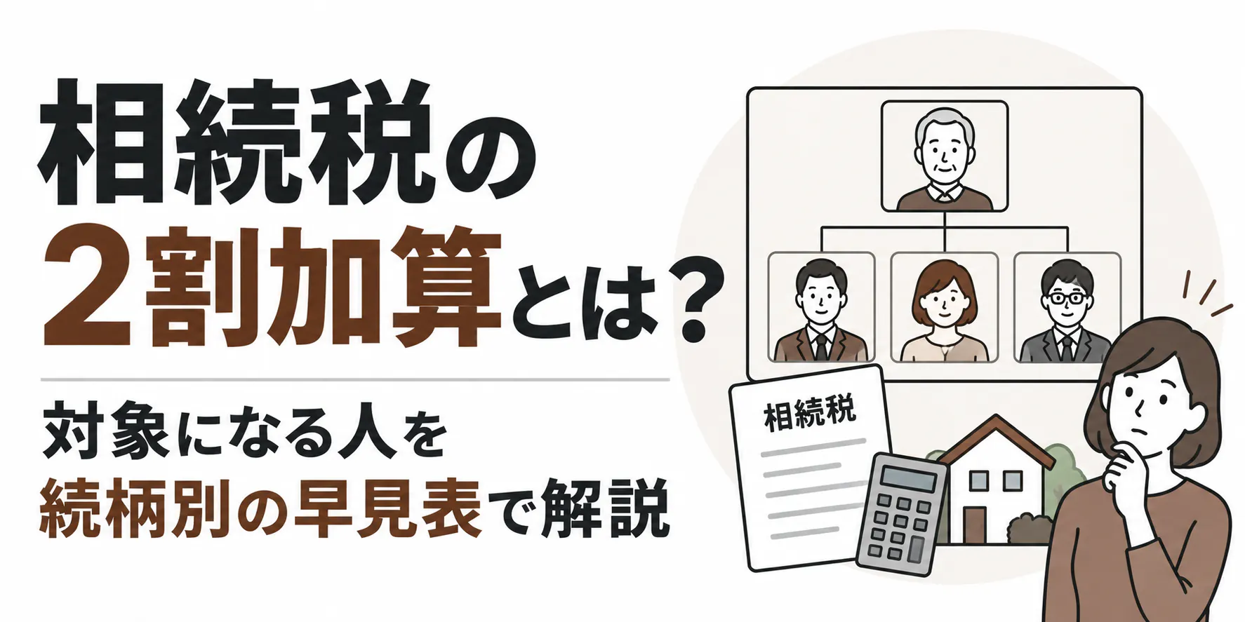 相続税の2割加算とは?対象になる人を続柄別の早見表で解説
