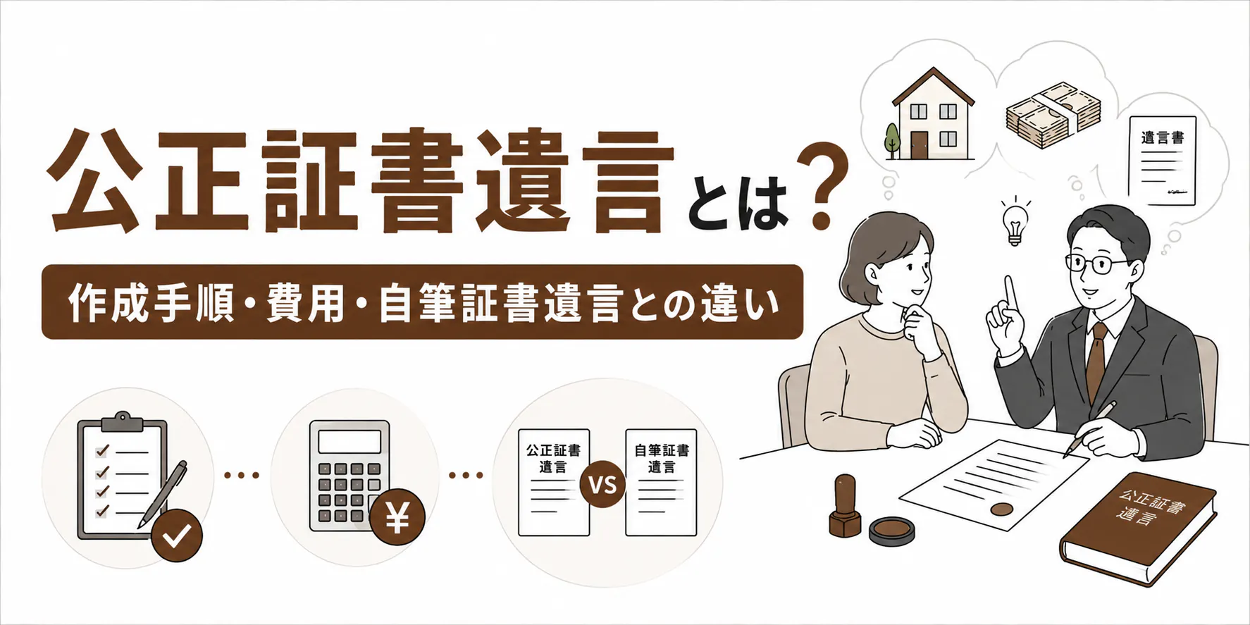 公正証書遺言とは?作成手順・費用・自筆証書遺言との違いを解説
