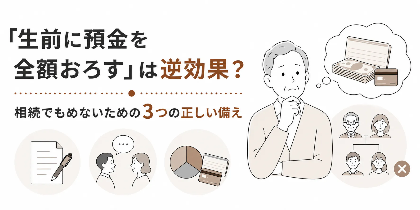 「生前に預金を全額おろす」は逆効果?相続でもめないための3つの正しい備え