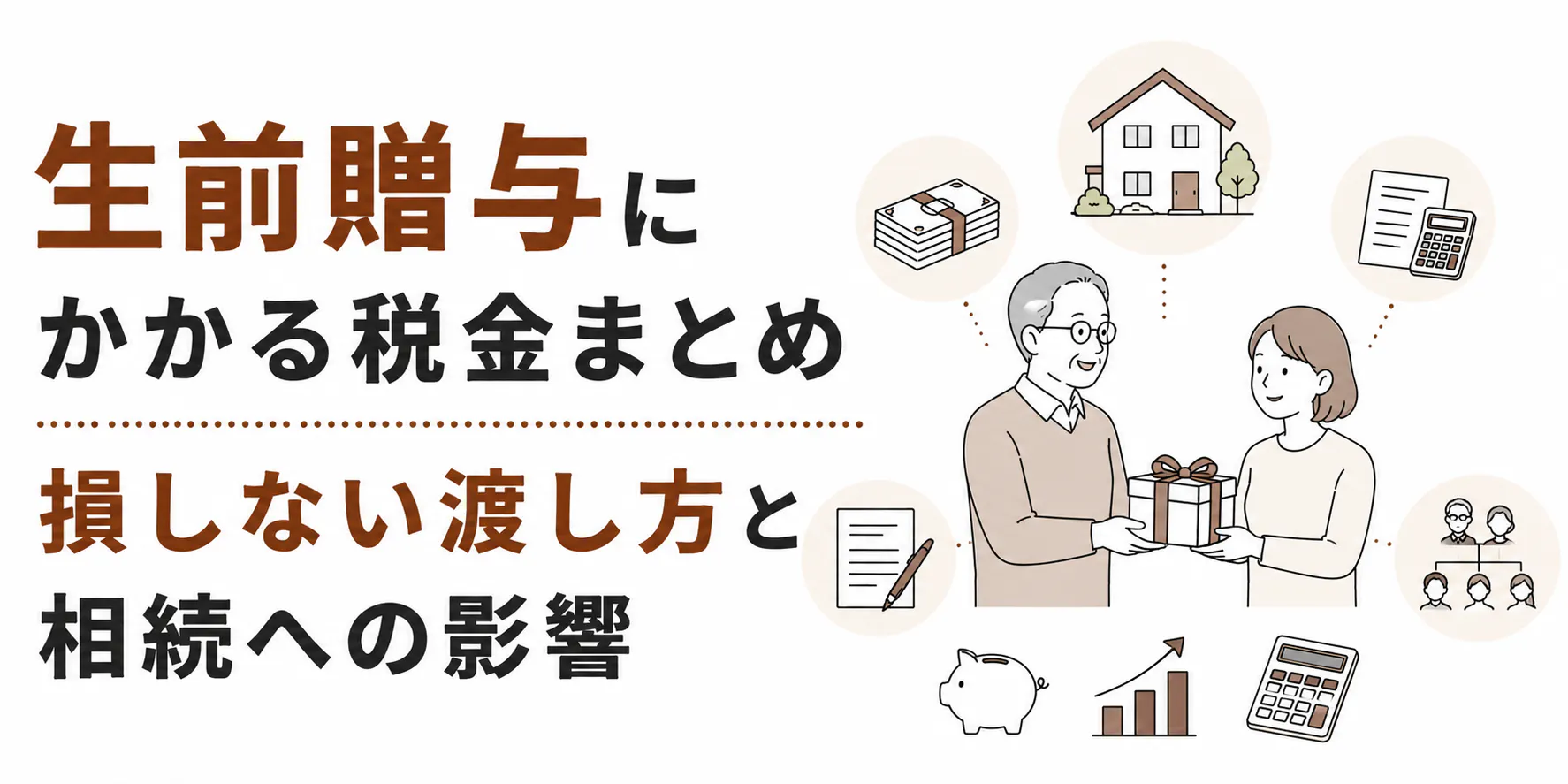 生前贈与にかかる税金まとめ|損しない渡し方と相続への影響