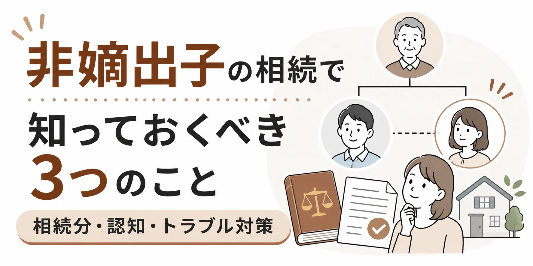 非嫡出子の相続で知っておくべき3つのこと|相続分・認知・トラブル対策