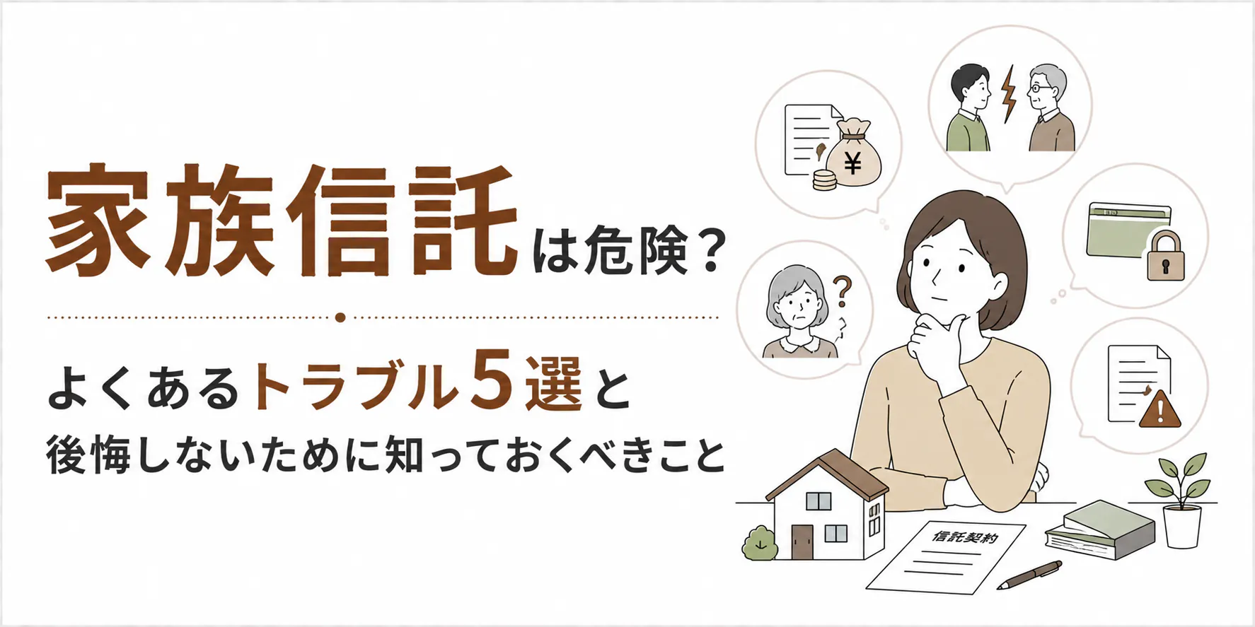 家族信託は危険？よくあるトラブル5選と後悔しないために知っておくべきこと