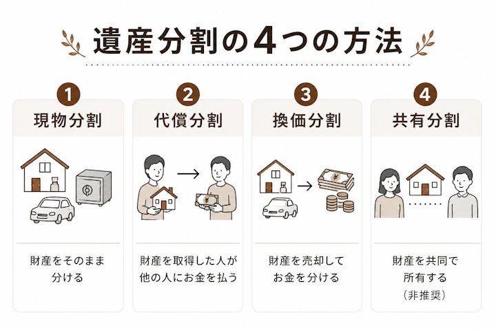 遺産分割の4つの方法