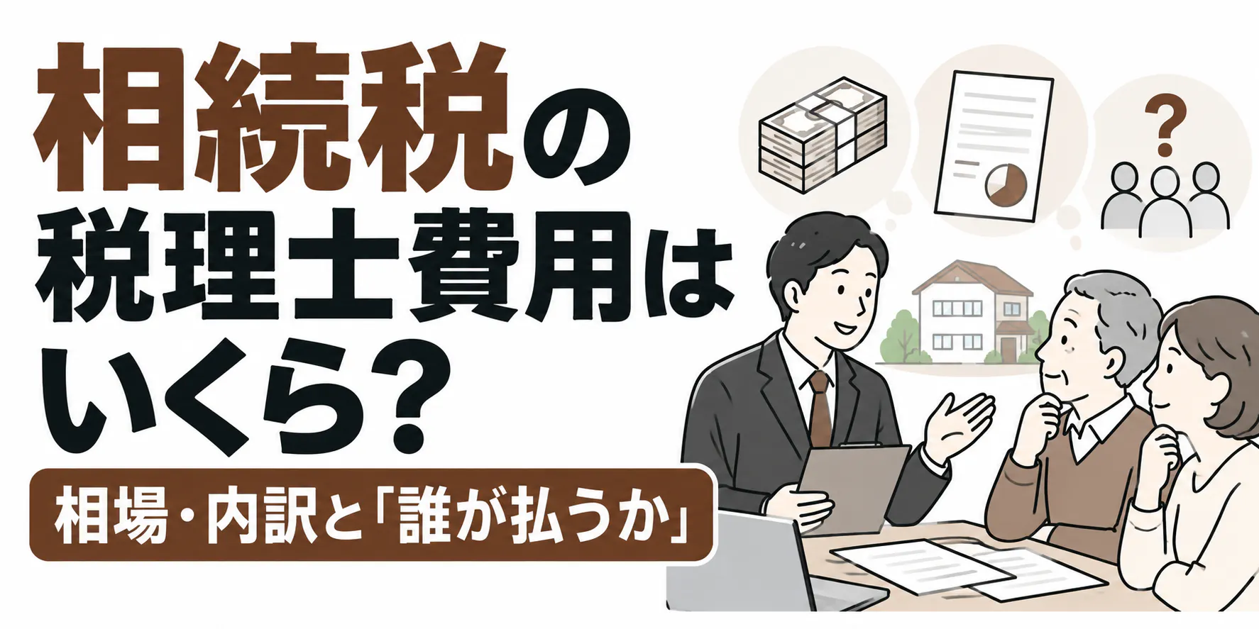 相続税の税理士費用はいくら?相場・内訳と「誰が払うか」