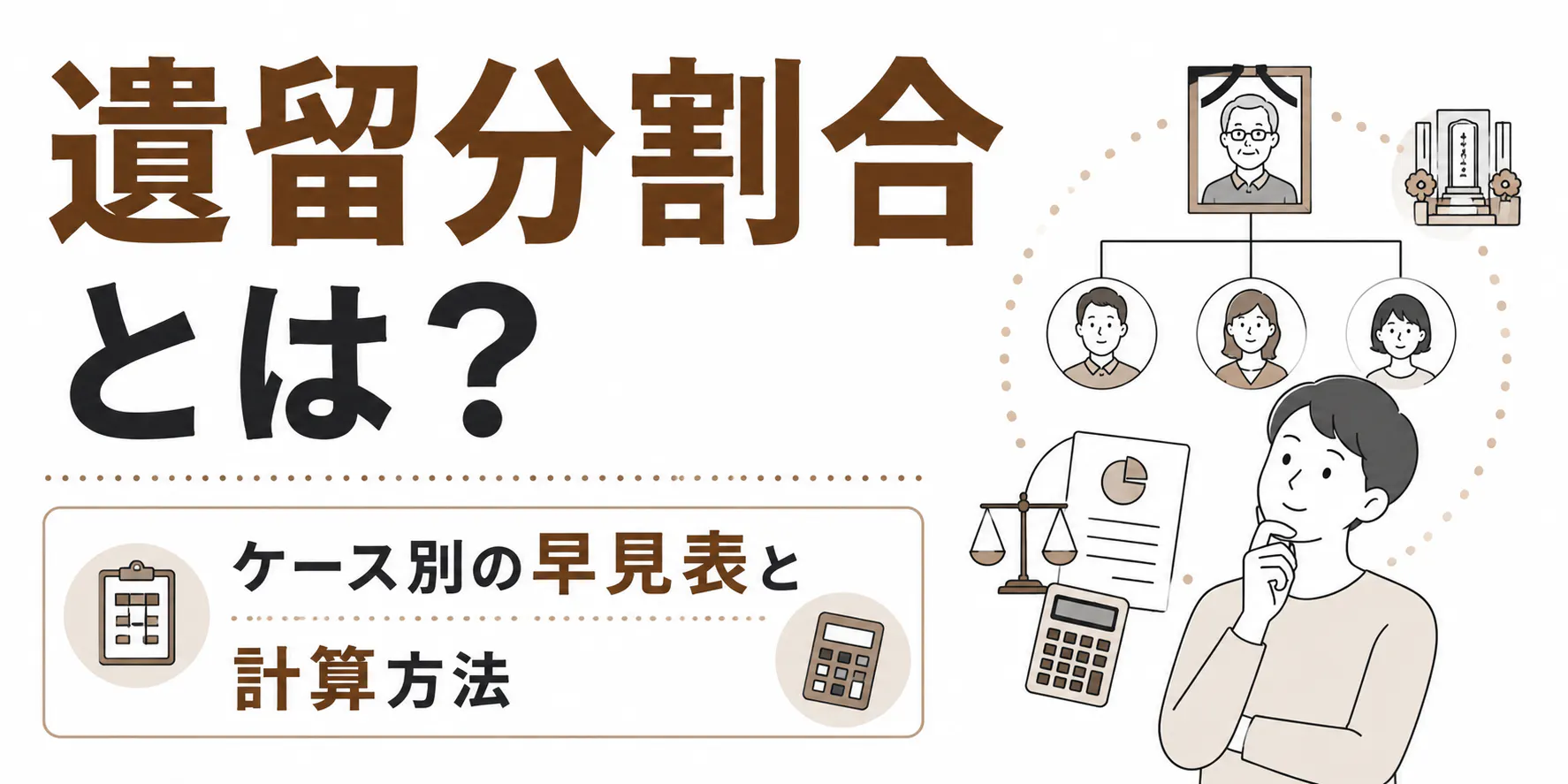 遺留分割合とは？ケース別の早見表と計算方法をわかりやすく解説