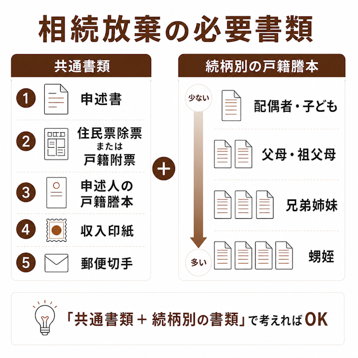 相続放棄の必要書類