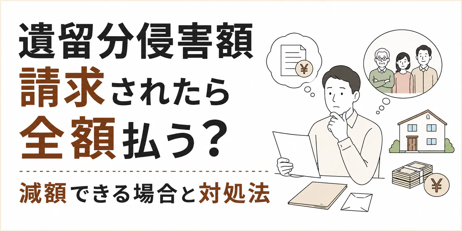 遺留分侵害額請求されたら全額払う？減額できる場合と対処法
