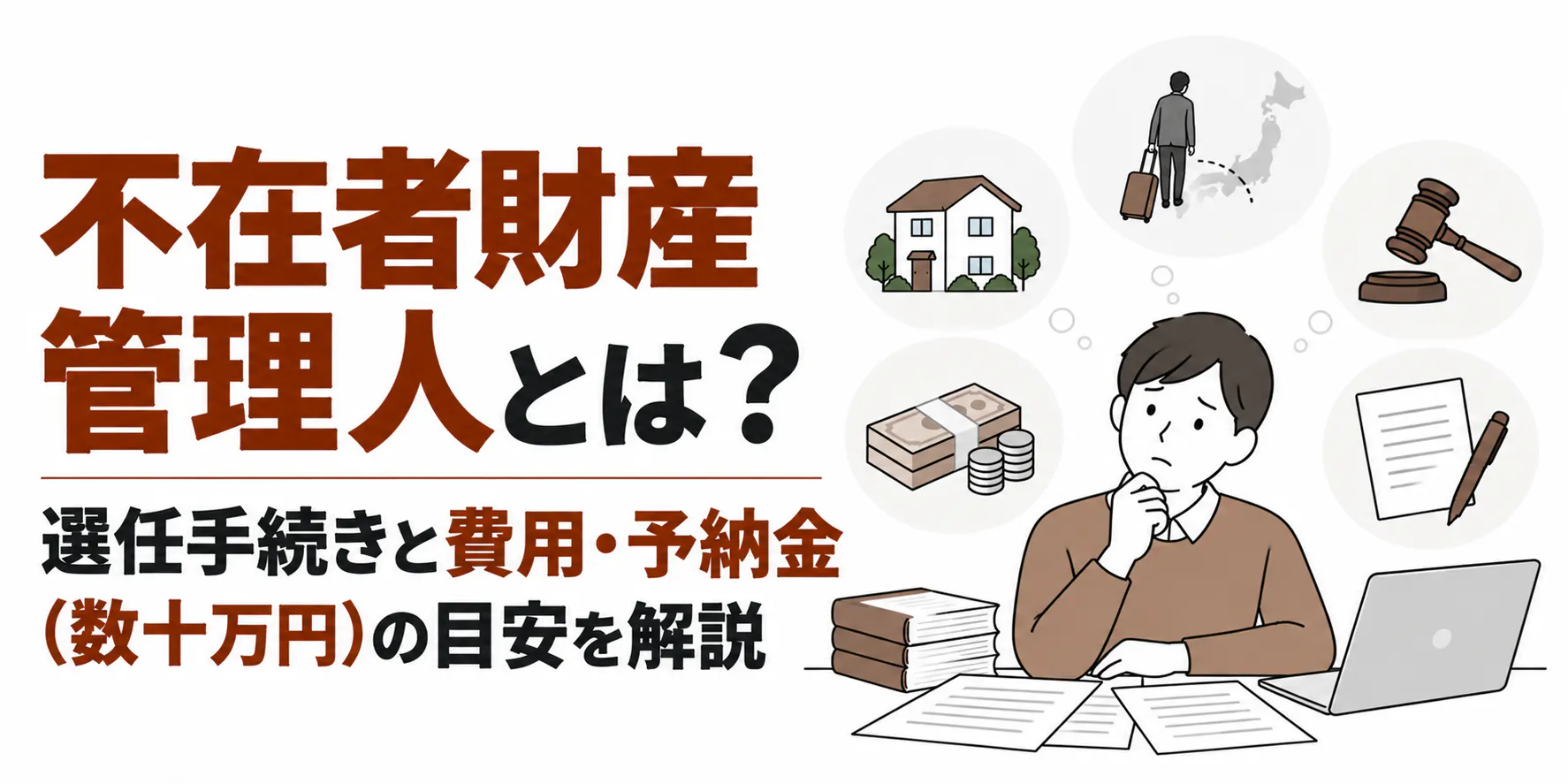 不在者財産管理人とは?選任手続きと費用・予納金(数十万円)の目安を解説