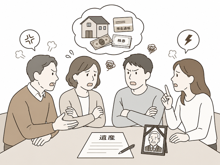 相続で揉める家族