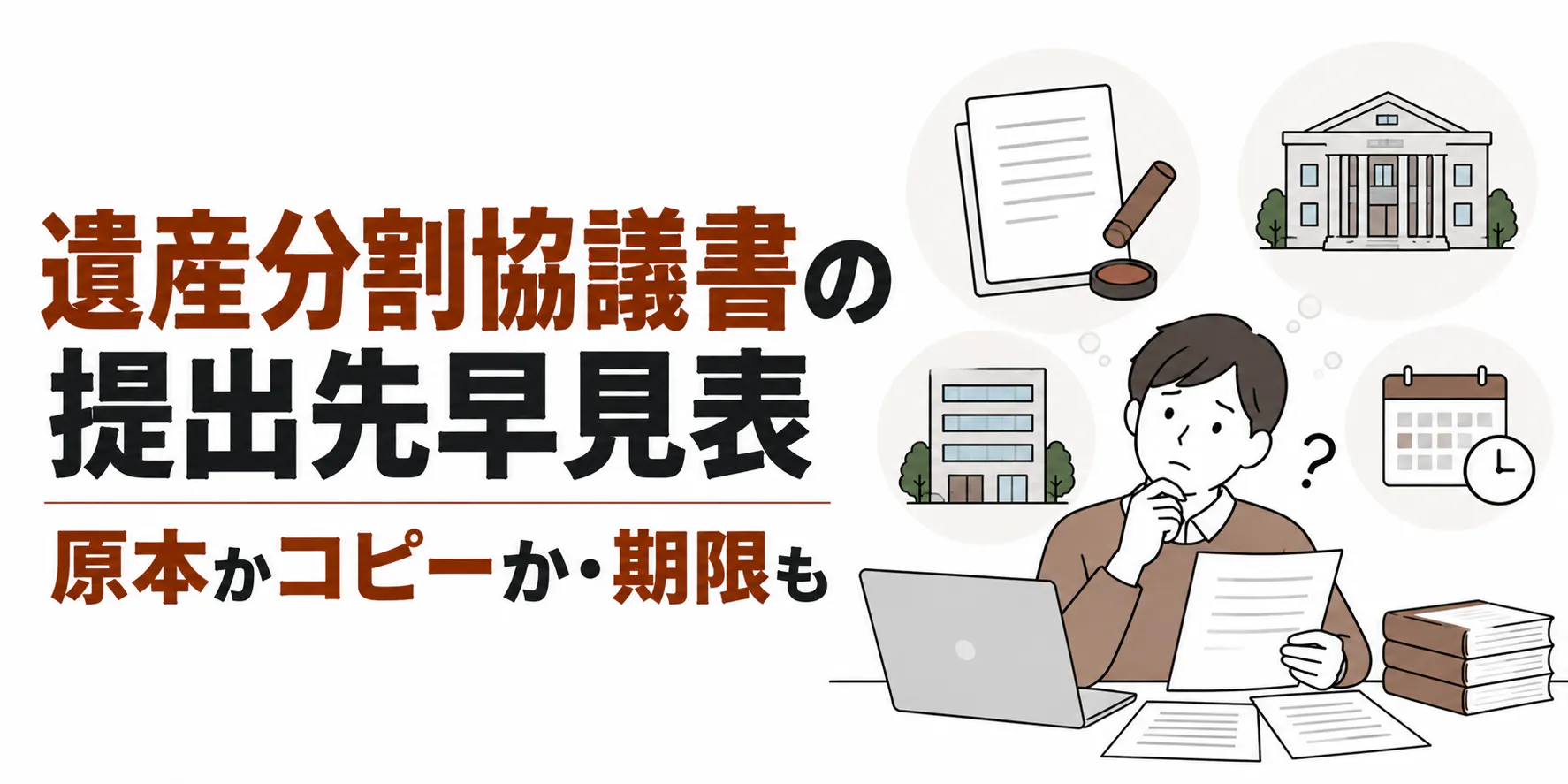 遺産分割協議書の提出先早見表|原本かコピーか・期限も
