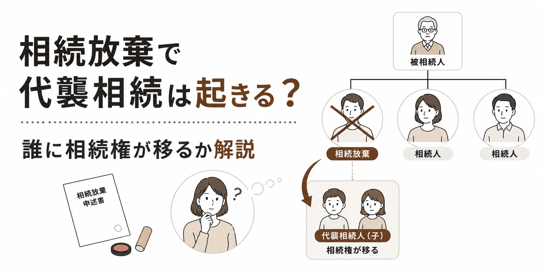 相続放棄で代襲相続は起きる？誰に相続権が移るか解説