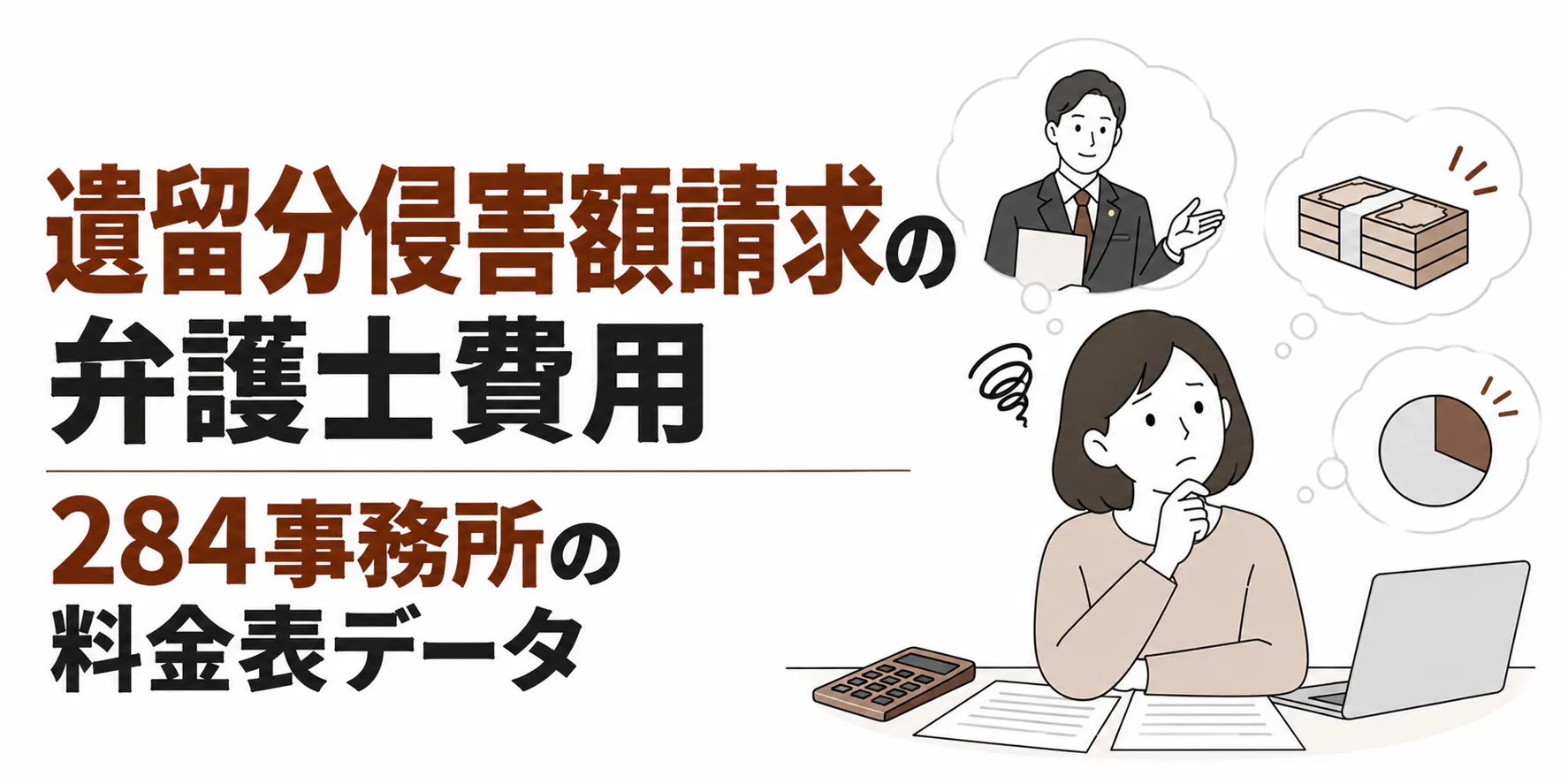 遺留分侵害額請求の弁護士費用｜284事務所の料金表データ