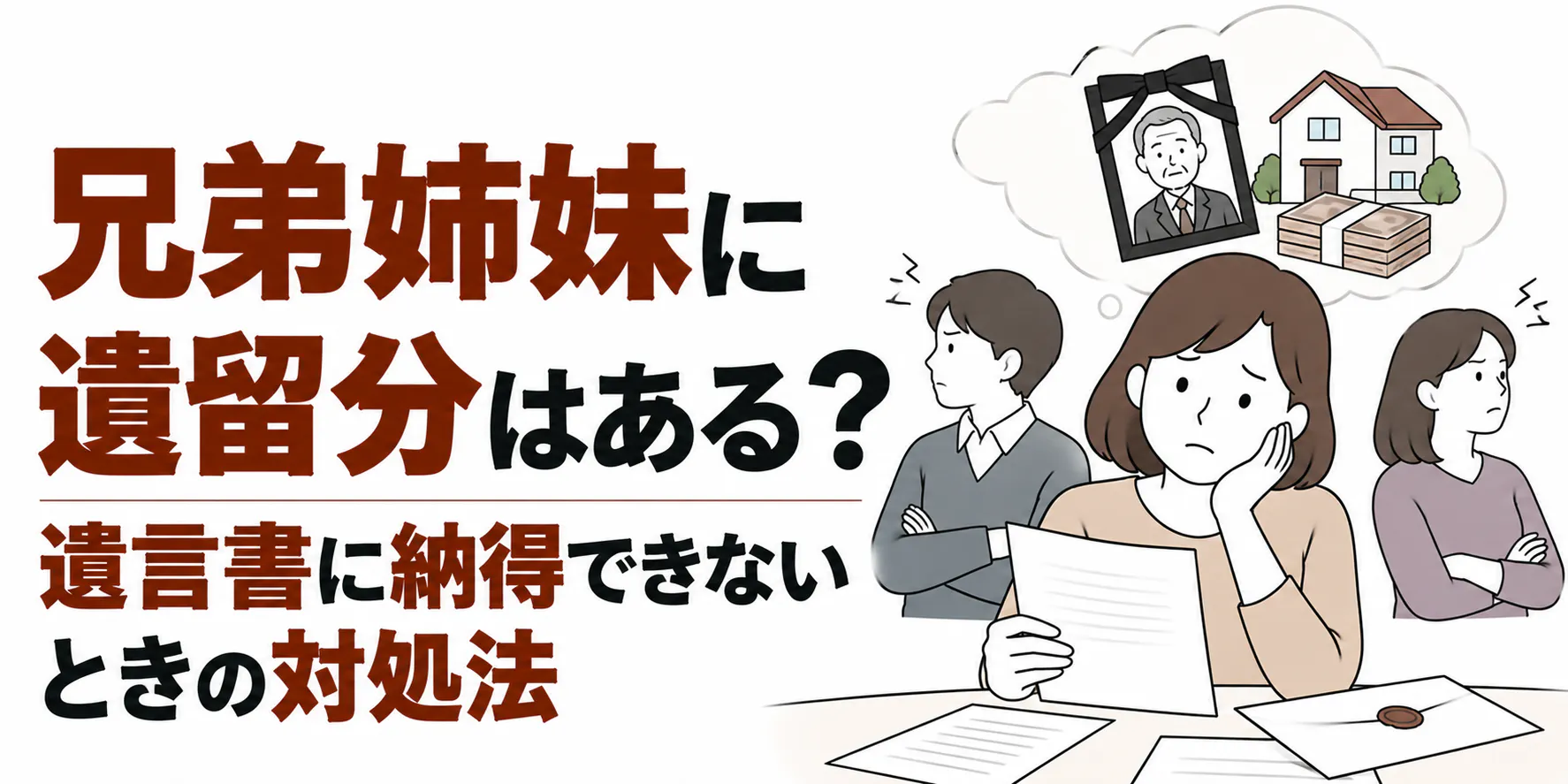 兄弟姉妹に遺留分はある？遺言書に納得できないときの対処法