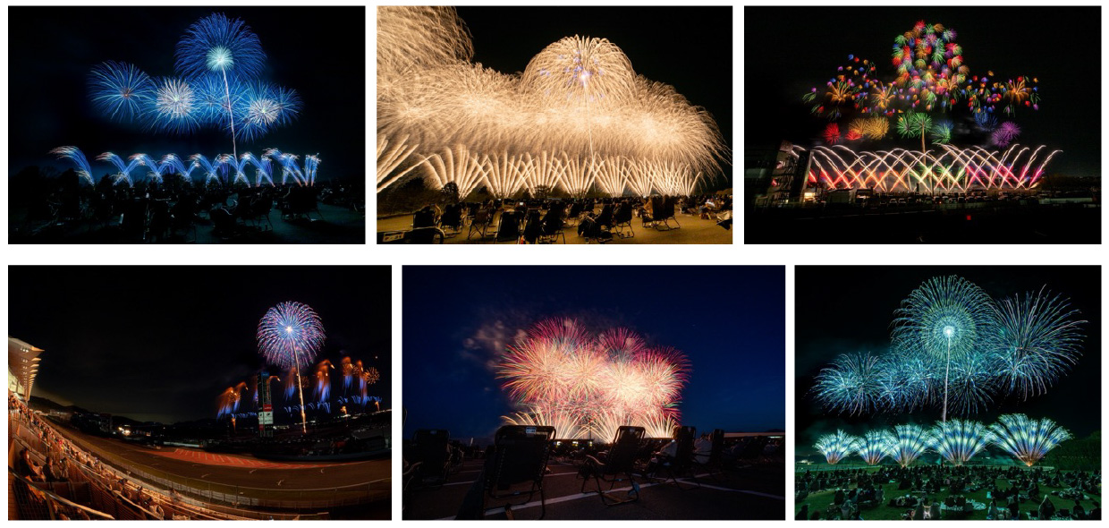 Four of Japan's premier fireworks displays come together at the