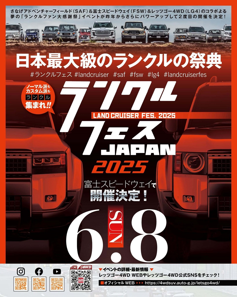 1,000台超えるランクルが富士に集結！日本最大級のランドクルーザーの