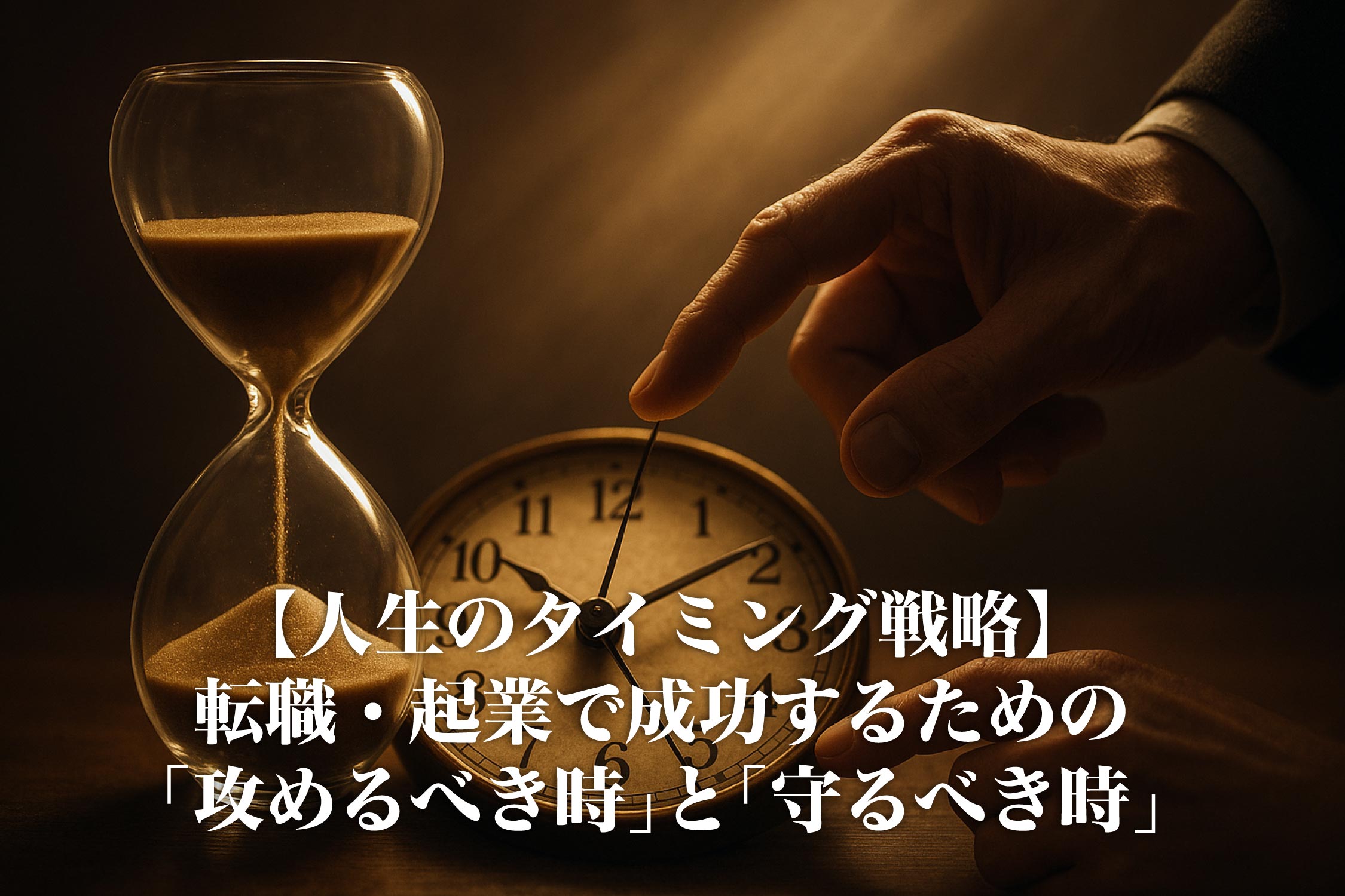 【人生のタイミング戦略】転職・起業で成功するための「攻めるべき時」と「守るべき時」